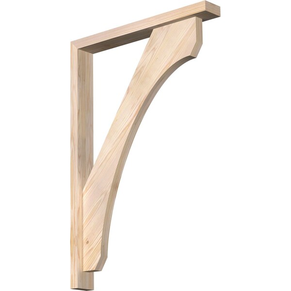 Ekena Millwork Legacy Block Smooth Bracket w/ Offset Brace, Douglas Fir, 3 1/2"W x 26"D x 38"H BKT0402X26X38LEC05SDF - main